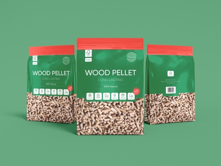 Archive illustration of Virgin Planet retail pellet bag designs